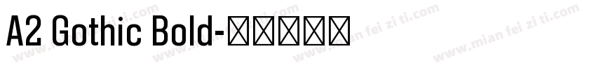 A2 Gothic Bold字体转换